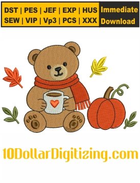 Cozy-Fall-Bear-Embroidery-Design,-Autumn-Bear-Embroidery-Pattern,-Fall-Teddy-Bear-Embroidery-Files-Instant-Download