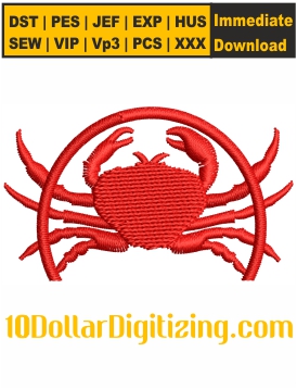 Crab-Logo-Embroidery-Design
