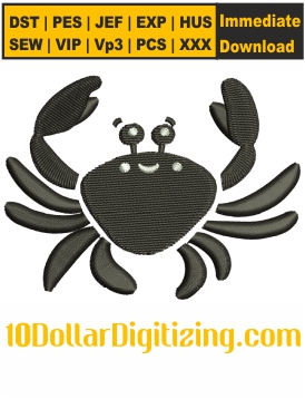 Crab-Embroidery-Design