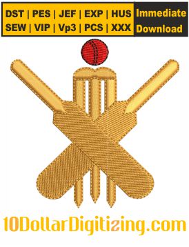 Cricket-Icons-Logo-Embroidery-Design