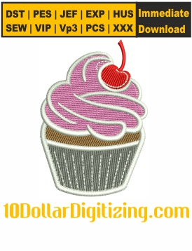Cupcake-Logo-Embroidery-Design