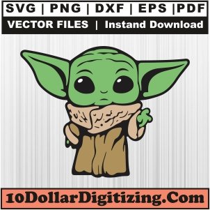 Cute-Baby-Yoda-Vector,-Grogu-Png,-Yoda-Cartoon-Svg-Cut-File-For-Cricut-Silhouette-Printable-Files