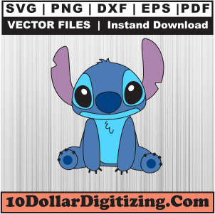 Cute-Stitch-Printable-Wall-Art,-Stitch-Png-Vector,-Little-Stitch-Svg-Cut-File-For-Cricut-Silhouette-Printable-Files