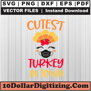 Thanksgiving-Cutest-Turkey-in-Town-Girl-Svg