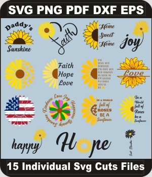 Daisy-Flower-Svg-Pack,-Sunflower-Png-Bundle,-Floral-Svg-Cut-File-For-Cricut-Silhouette-Printable-Files