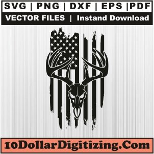 Deer-Flag-Svg,-Deer-Hunting-American-Flag-Png-Vector,-USA-Flag-Svg-Cut-File-For-Cricut-Silhouette-Printable-Files