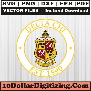 Delta-Chi-Crest-Circle-Svg-Download,-Fraternity-Png-Vector,-Delta-Chi-Svg-Cut-File-For-Cricut-Silhouette-Printable-Files