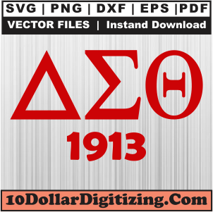 Delta-Sigma-Theta-1913-Vector-File,-Delta-Sigma-Theta-Png,-Delta-Sigma-Theta-Sorority-Svg-Cut-File-For-Cricut-Silhouette-Printable-Files
