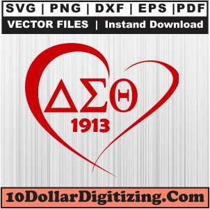 Delta-Sigma-Theta-Heart-Png,-Greek-Letter-Png-Vector,-DST-Sorority-Svg-Cut-File-For-Cricut-Silhouette-Printable-Files