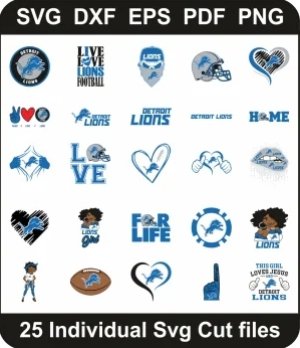 Detroit-Lions-Logo-Svg-Bundle,-Football-Team-Png-Pack,-NFL-Team-Svg-Cut-File-For-Cricut-Silhouette-Printable-Files