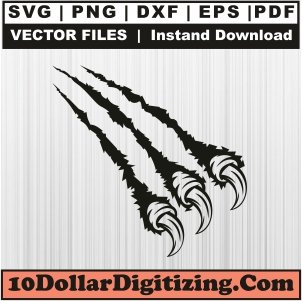 Dinosaur-Claw-Png-High-Resolution,-Raptor-Claw-Marks-Vector,-Claw-Scratch-Svg-Cut-File-For-Cricut-Silhouette-Printable-Files