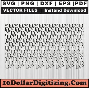 Dior-Logo-Pattern-Png,-Christian-Dior-Png-Vector,-Dior-Seamless-Svg-Cut-File-For-Cricut-Silhouette-Printable-Files