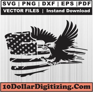 Distressed-American-Flag-with-Eagle-Svg,-USA-Flag-Png-Vector,-Patriotic-Eagle-Svg-Cut-File-For-Cricut-Silhouette-Printable-Files