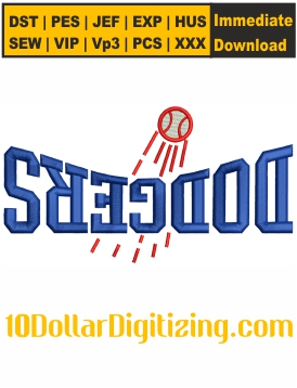 Dodgers-3D-Puff-Embroidery-Design