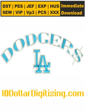 Dodgers-LA-Cap-Embroidery-Design