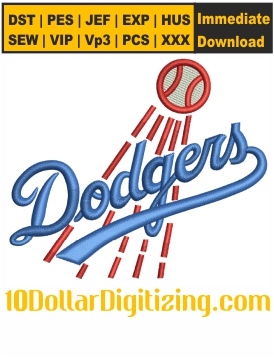 Dodgers-Puff-Cap-Embroidery-Design