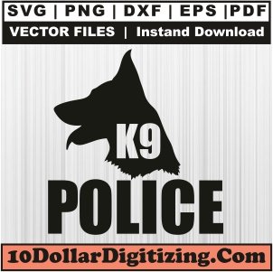 Dog-K9-Police-Svg,-Police-Dog-Png-Vector,-K9-Dog-Svg-Cut-File-For-Cricut-Silhouette-Printable-Files
