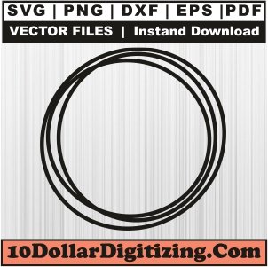 Double-Circle-Frame-Svg,-Circle-Frame-Png-Vector,-Dual-Circle-Border-Svg-Cut-File-For-Cricut-Silhouette-Printable-Files