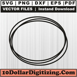 Double-Frame-Circle-Three-Lines-Svg,-Circle-Outline-Png-Vector,-Double-Circle-Frame-Svg-Cut-File-For-Cricut-Silhouette-Printable-Files