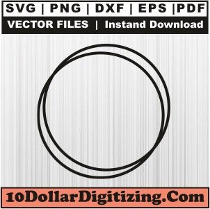 Double-Frame-Circle-Two-Line-Svg,-Double-Circle-Png-Vector,-Circle-Outline-Svg-Cut-File-For-Cricut-Silhouette-Printable-Files