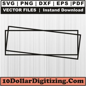 Double-Frame-Rectangle-Svg,-Double-Rectangle-Png-Vector,-Double-Outline-Frame-Svg-Cut-File-For-Cricut-Silhouette-Printable-Files