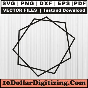 Double-Hexagon-Frame-Svg,-Double-Hexagon-Frame-Png-Vector,-Hexagon-Outline-Svg-Cut-File-For-Cricut-Silhouette-Printable-Files