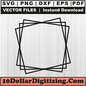 Double-Frame-Square-Three-Line-Svg,-Frame-Square-Png-Vector,-Square-Frame-Outline-Svg-Cut-File-For-Cricut-Silhouette-Printable-Files