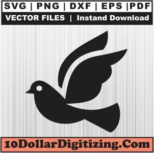 Flying-Dove-Vector,-Dove-Png,-Birds-Svg-Cut-File-For-Cricut-Silhouette-Printable-Files