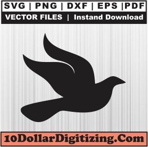 Flying-Dove-Png-Transparent,-Dove-Vector,-Birds-Svg-Cut-File-For-Cricut-Silhouette-Printable-Files
