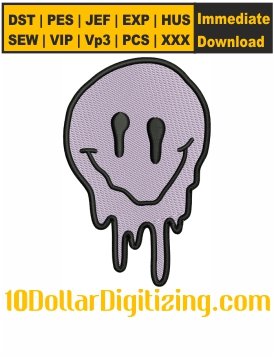 Dripping-Smiley-Face-Embroidery-Design,-Melting-Smiley-Face-Embroidery-Pattern,-Smile-Face-Embroidery-File,-Drippy-Smiley-Face-Embroidery-Files-Instant-Download-