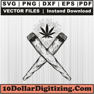 Fag-Joint-Smoking-Black-Svg,-Weed-Png,-Cannabis-Vector,-Marijuana-Svg-Cut-File-For-Cricut-Silhouette-Printable-Files