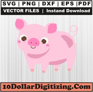 Baby-Pig-Svg,-Pig-Png-Vector,-Pig-Animals--Svg-Cut-File-For-Cricut-Silhouette-Printable-Files