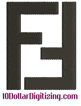 Fendi Monster Eyes Logo PES embroidery file