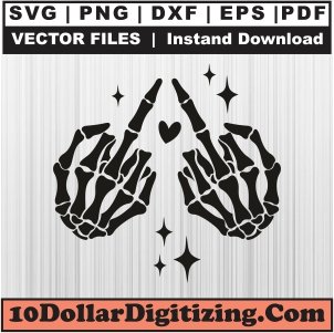 Skeleton-Hands-Svg,-Skeleton-Finger-Png-Vector,-Middle-Finger-Svg-Cut-File-For-Cricut-Silhouette-Printable-Files