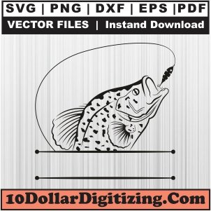 Fish-Monogram-Svg,-Fishing-Png-Vector,-Bass-Fish-Svg-Cut-File-For-Cricut-Silhouette-Printable-Files