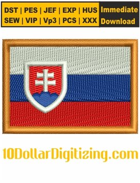 Flag-of-Slovakia-Embroidery-Design,-Flag-Embroidery-File,-National-Flag-Embroidery-Pattern,-Slovakia-Flag-Embroidery-Files-Instant-Download