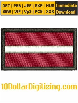 Flag-of-Latvia-Embroidery-Design,-National-Flag-Embroidery-File,-Flag-Embroidery-Pattern,-Latvia-Flag-Embroidery-Files-Instant-Download-