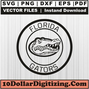 Florida-Gators-Circle-Black-Logo-Svg,-Football-Team-Png-Vector,-NCAA-Svg-Cut-File-For-Cricut-Silhouette-Printable-Files