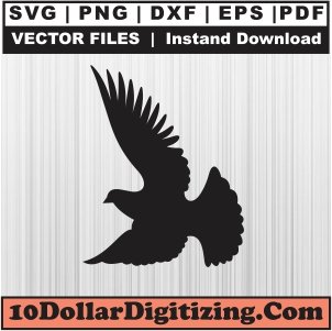 Dove-Flying-Png-Transparent,-Dove-Vector,-Fly-Dove-Svg-Cut-File-For-Cricut-Silhouette-Printable-Files