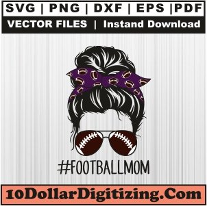 Football-Mom-Svg,-Messy-Bun-Png-Vector,-Sunglasses-Football-Svg-Cut-File-For-Cricut-Silhouette-Printable-Files