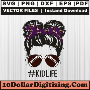 Football-Mom-Messy-Bun-Svg,-Mom-Kidelife-Png-Vector,-Game-Day-Svg-Cut-File-For-Cricut-Silhouette-Printable-Files