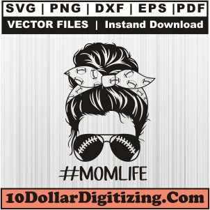Football-Mom-Messy-Bun-High-Resolution-Png,-Mom-Life-Vector,-Game-Day-Svg-Cut-File-For-Cricut-Silhouette-Printable-Files