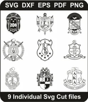 Divine-Nine-Crest-Svg-Bundle,-Fraternity-And-Sorority-Divine-Png-Pack,-Fraternity-And-Sorority-Svg-Cut-File-For-Cricut-Silhouette-Printable-Files