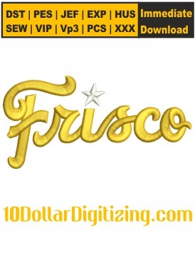 Frisco-3D-Puff-Embroidery-Design,-Frisco-Puffy-Foam-Embroidery-Pattern,-Frisco-RoughRiders-Logo-Embroidery-Files-Instant-Download