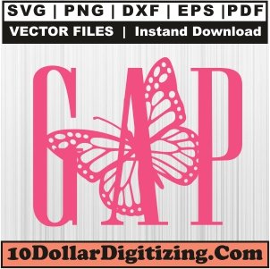 Gap-Butterfly-Svg,-The-Gap-Inc-Png-Vector,-Brand-Logo-Svg-Cut-File-For-Cricut-Silhouette-Printable-Files