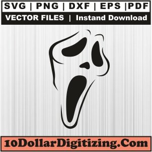 Ghostface-Mask-Png-High-Resolution,-Scream-Face-Vector,-Halloween-Svg-Cut-File-For-Cricut-Silhouette-Printable-Files