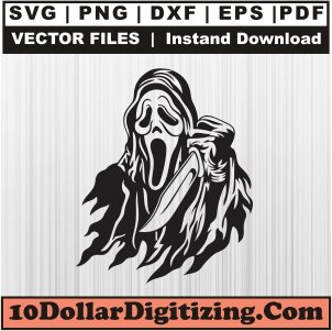 Ghostface-Knife-Png-Transparent,-Scream-Vector,-Halloween-Svg-Cut-File-For-Cricut-Silhouette-Printable-Files