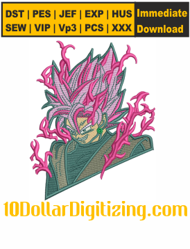 Goku-Black-Embroidery-Design,-Goku-Machine-Embroidery-Design,-Black-Goku-Super-Saiyan-Rose-DST-File