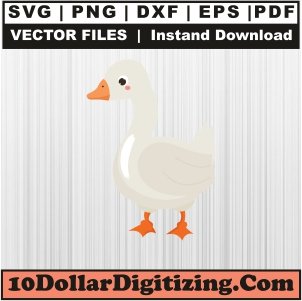 Goose-Svg,-Bird-Png-Vector,-Farm-Goose--Svg-Cut-File-For-Cricut-Silhouette-Printable-Files
