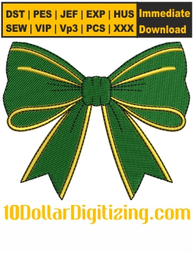 Green-Bow-Embroidery-Design